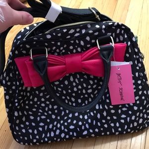 Betsey Johnson Black and White Polka Dot Bag